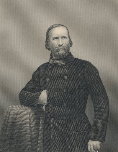 Giuseppe Garibaldi, Engraved by D.J Pound by Italian Photographer